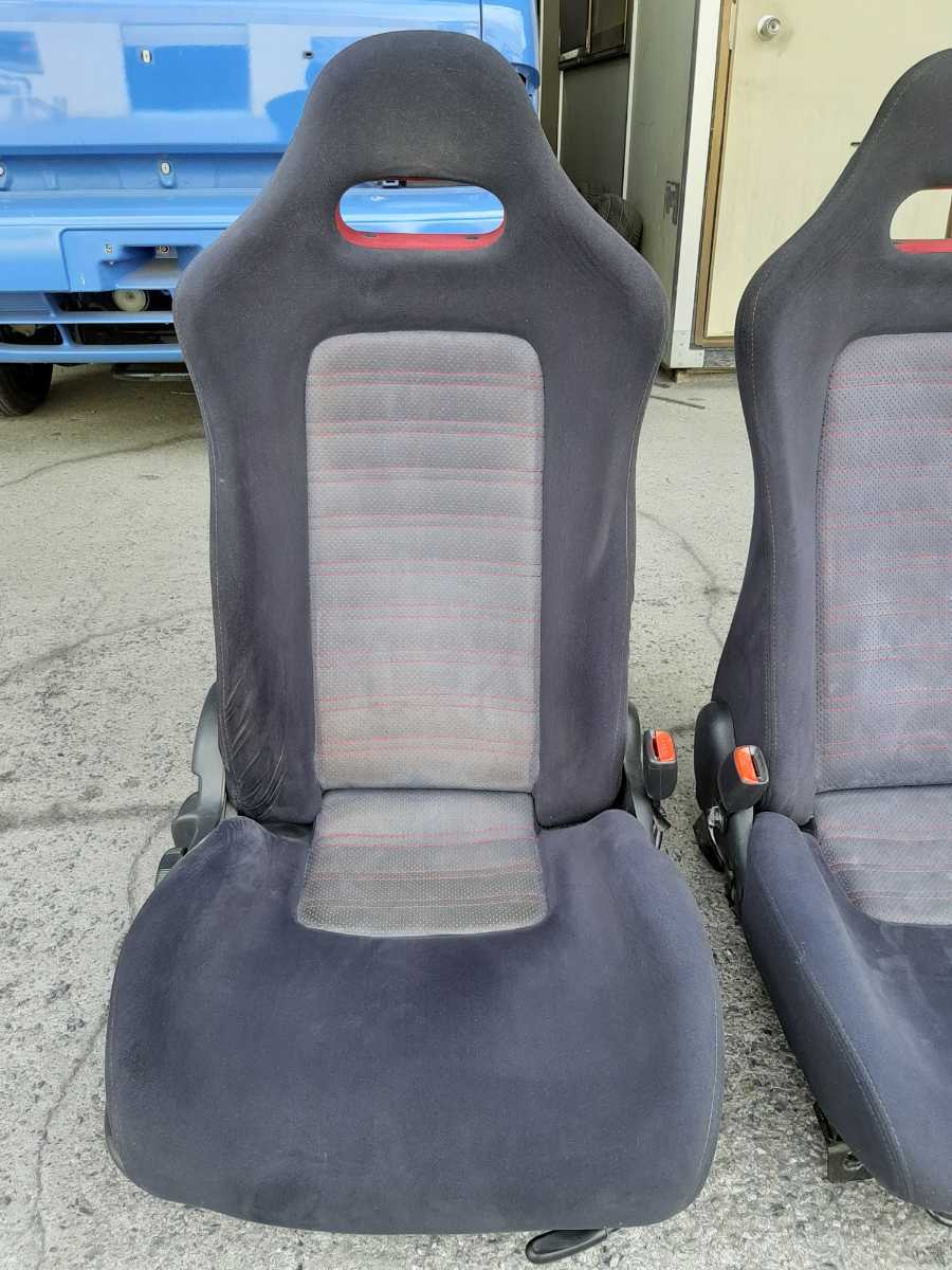 NISSAN SKYLINE R33 GTR GENUINE S2/S3 LATE RED STITCH FRONT SEATS PAIR