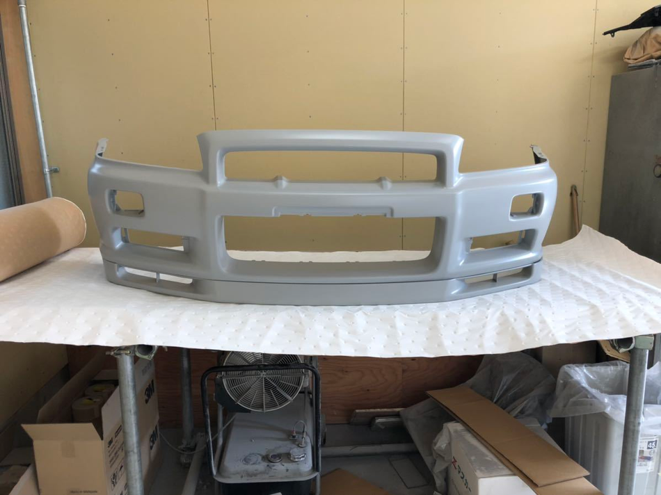 NISSAN SKYLINE R34 GTR V-SPEC GENUINE OEM FRONT BUMPER &amp; LIP
