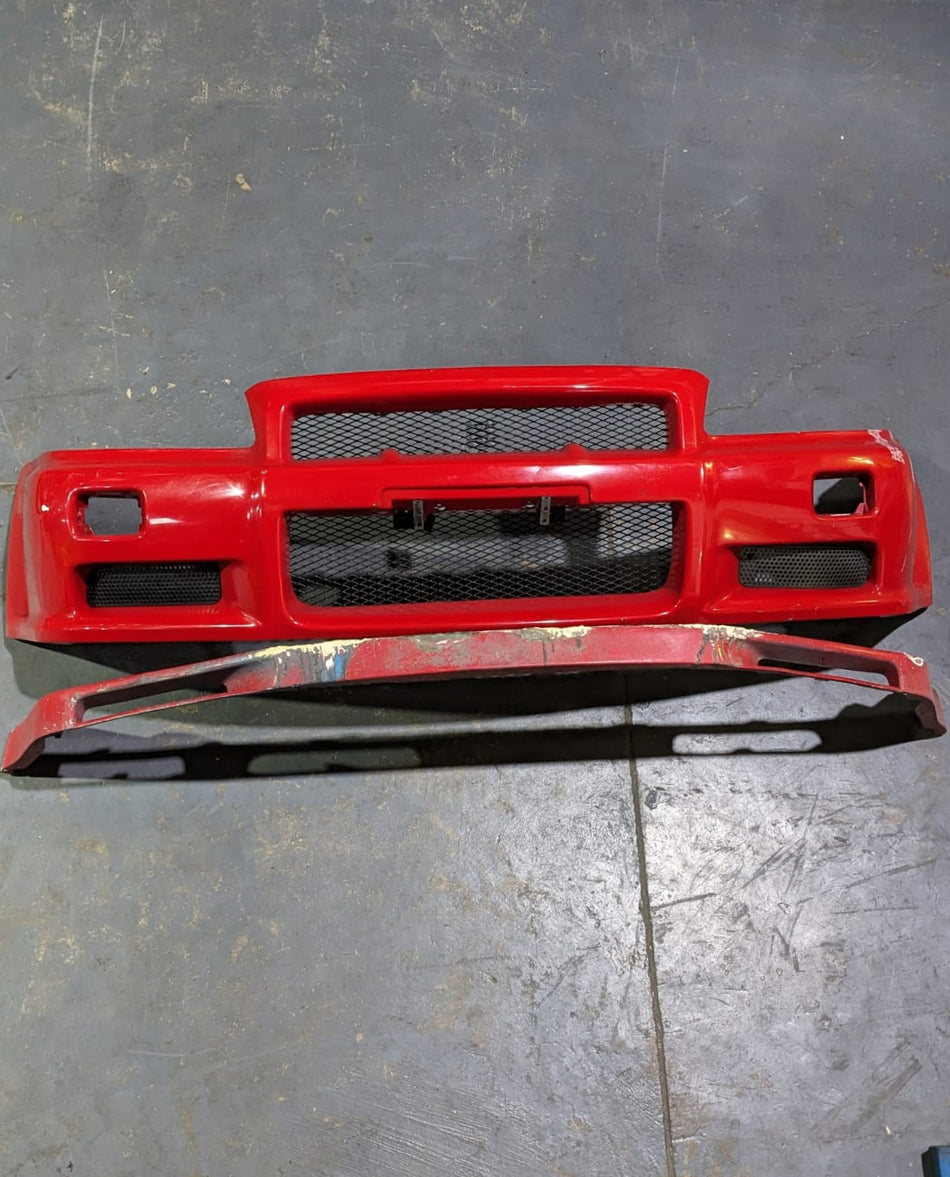 NISSAN SKYLINE R34 GTR V-SPEC GENUINE OEM FRONT BUMPER &amp; FRP LIP