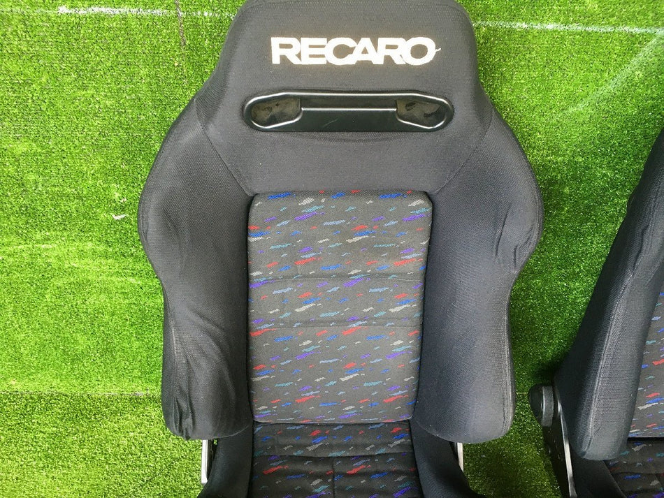 RECARO SR3 LEMANS CONFETTI RECLINER RACING SEATS PAIR