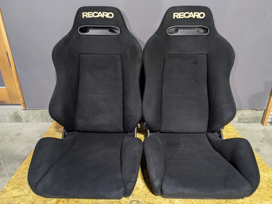 RECARO SR3 BLACK RECLINER RACING SEATS PAIR