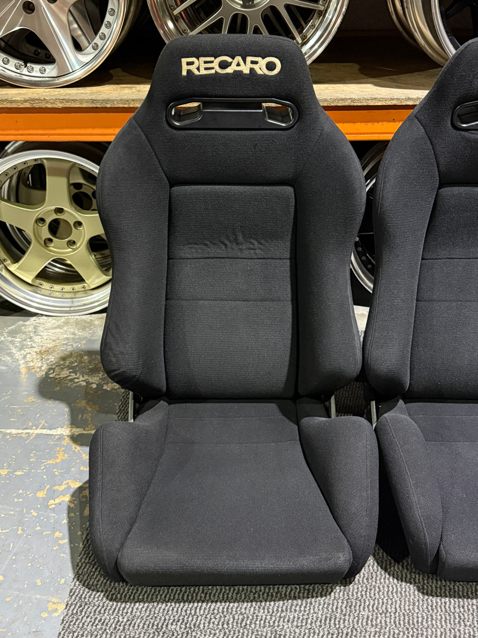 RECARO SR3 BLACK RECLINER RACING SEATS PAIR