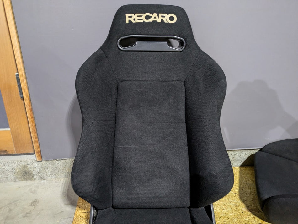 RECARO SR3 BLACK RECLINER RACING SEATS PAIR